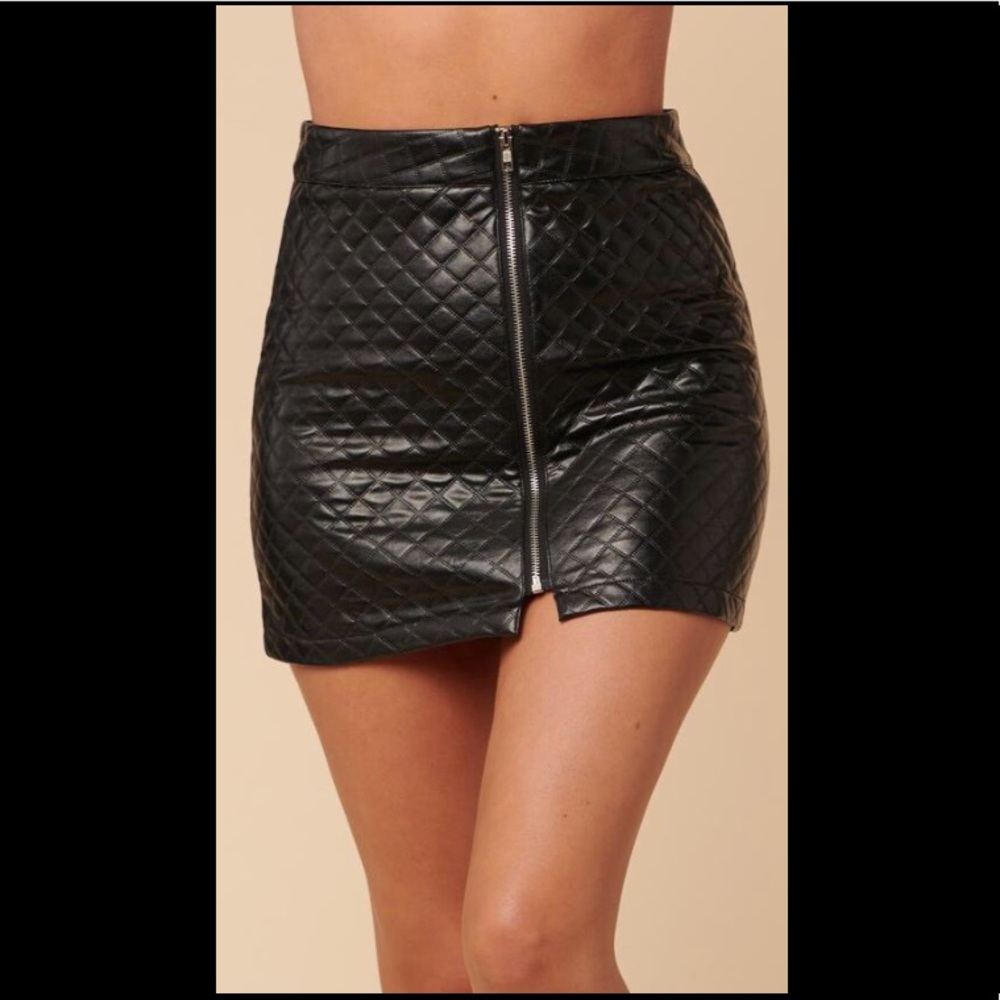 Faux Leather Skirt